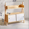 Kids' Wooden Study Desk With Sliding Storage Cabinet