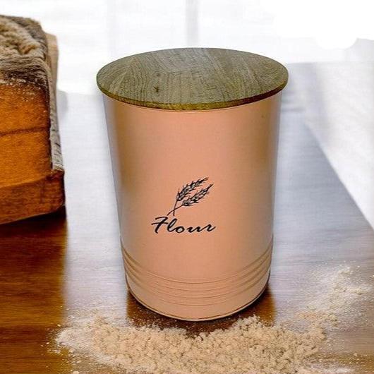 The Ultimate Airtight Flour Storage Canister With Wooden Lid Keeping Your Baking Ingredients Fresh and Flavorful