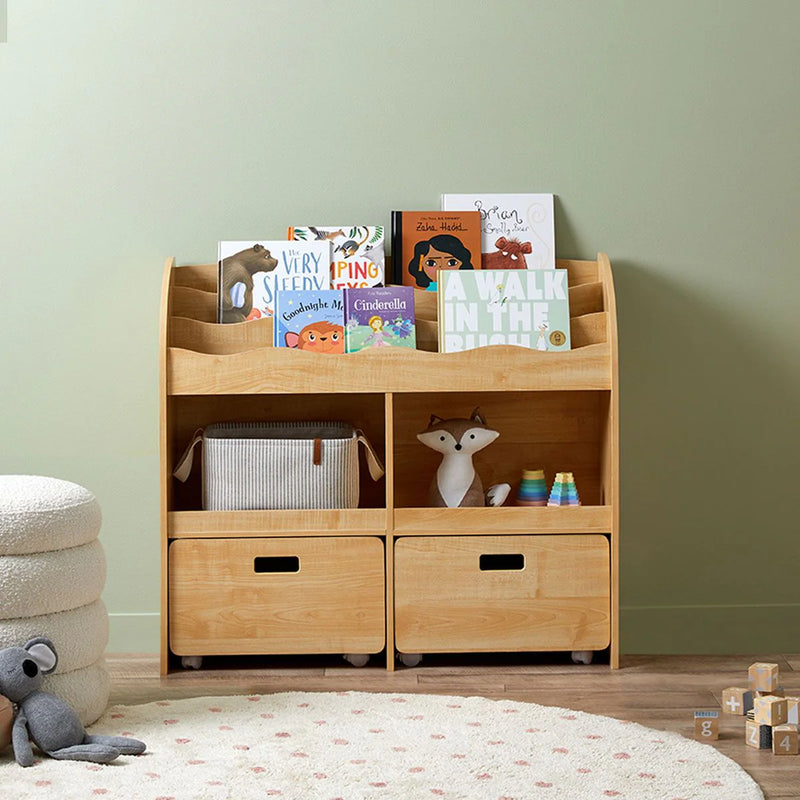 Theo Kids Bookshelf And Toy Drawer Organizer By Miza