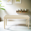 Urban Elegance White Wood Dining Table With Turned Legs