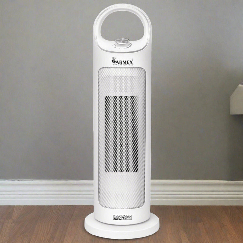 FERVOUR Electric PTC Heater Oscillating Tabletop Tower And Fan Heater By Warmex