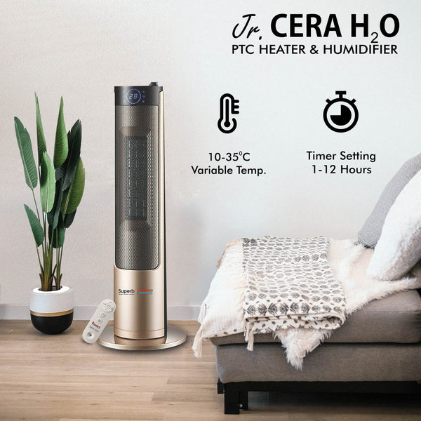 JR. CERA H₂O PTC Room Heater & Humidifier By Warmex