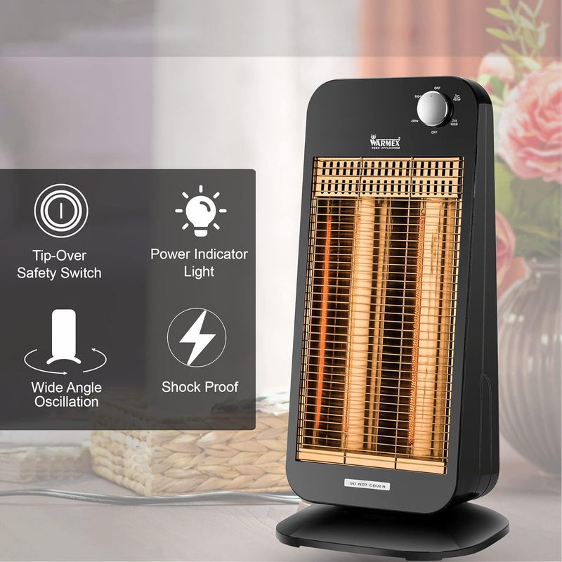 900 Watts BOLD Carbon Fiber Halogen Room Heater By Warmex