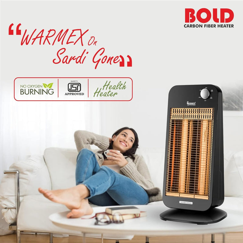 900 Watts BOLD Carbon Fiber Halogen Room Heater By Warmex