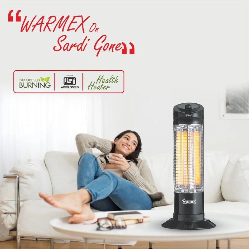 Rapid Room Heater With 2 Carbon Elements & Overheat Protection By Warmex