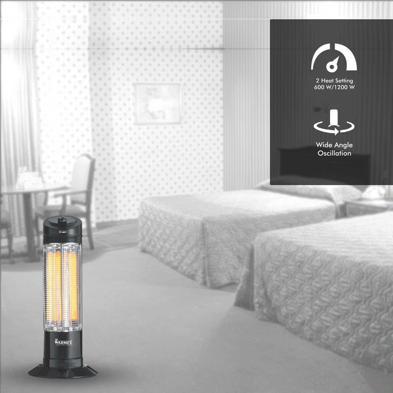 Rapid Room Heater With 2 Carbon Elements & Overheat Protection By Warmex