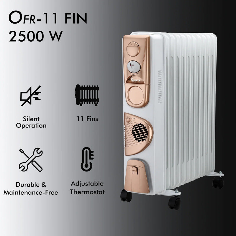 OFR 11 Radiant Room Heater 1000-2500W By Warmex