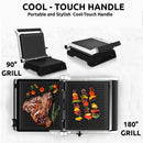 180 Grill 2000W Electric Indoor Multi Functional Flat Grill Master Sandwich Maker By Warmex