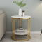 Round Striped Top Side Table With Metal Frame For Living Room/ Bedroom By APT