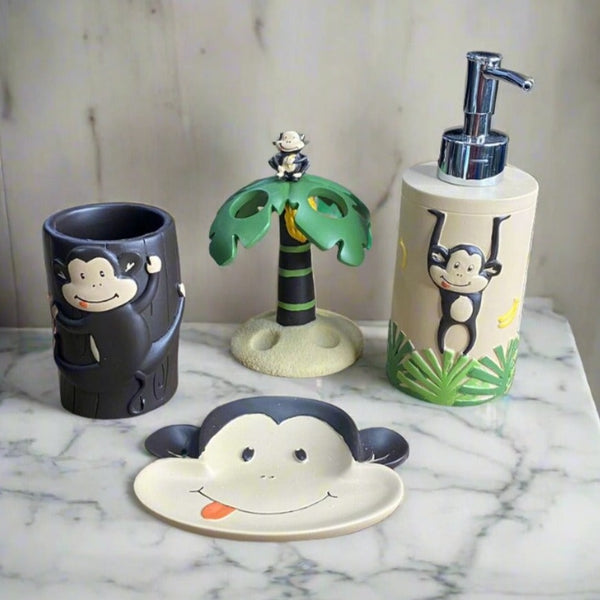 Jungle Monkey 4 Piece Bathroom Set By APT