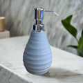 Matte Finish Ribbed Design Soap Dispenser With Chrome Pump By-APT