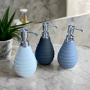 Matte Finish Ribbed Design Soap Dispenser With Chrome Pump By-APT