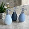 Matte Finish Ribbed Design Soap Dispenser With Chrome Pump By-APT