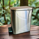 Rectangular Stainless Steel Pedal Waste Bin With Lid And Plastic Bucket Insert By APT