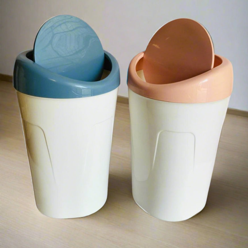 Elegant Pastel PVC Waste Bins For Home & Office Set Of 2 Big & Small By APT