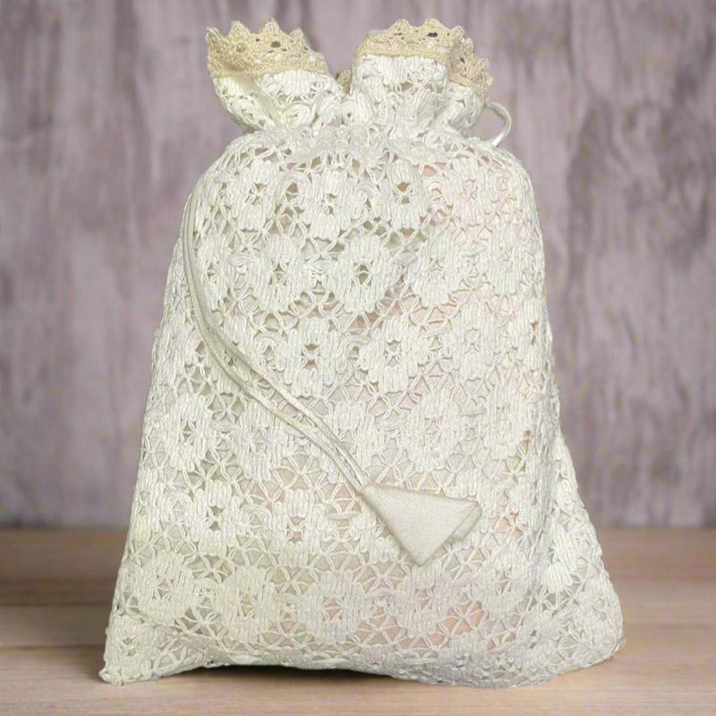 Exquisite Crochet Design Handcrafted Lace Potli Bag 1 PC