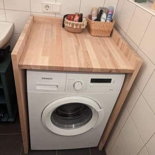 Multi-Functional Laundry Topper/Wooden Countertop For Washing Machine By Miza