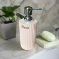 Skyline Blue Soap Dispenser with a Modern Grooved Design (1 PC)- By-APT