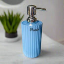 Skyline Blue Soap Dispenser with a Modern Grooved Design (1 PC)- By-APT