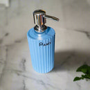 Skyline Blue Soap Dispenser with a Modern Grooved Design (1 PC)- By-APT