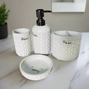 Floral Elegance 4-Piece Bathroom Set with Stylish Flower Texture By APT