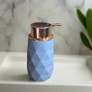 Elegant Diamond-Patterned Blue & Gold Liquid Soap Dispenser Set for Kitchen & Bathroom(1PC)- By-APT