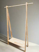 Wooden Coat Stand With Bottom Shelves For Clothes And Shoe Organizer By Miza