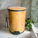 Elegant Wooden Style PVC Pedal Dustbin Durable And Stylish Waste Solution By APT