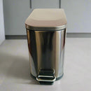 Rectangular Stainless Steel Pedal Waste Bin With Lid And Plastic Bucket Insert By APT