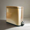 Stainless Steel Copper Finish Rectangular Pedal Waste Bin With Lid And Plastic Bucket Inside By APT
