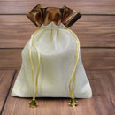 Foam Jute Potli Bag With Copper Leather Border Shagun Pouch For Gifting  1PC