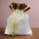 Foam Jute Potli Bag With Copper Leather Border Shagun Pouch For Gifting  1PC