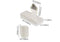 Modern White Floating Makeup Vanity Set with Drawers Dressing Table with Stool