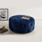 Tufted Ottoman Deep Blue Velvet Ottoman Coffee Table