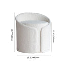 Soft Touch Vanity Stool With Lamb Wool Upholstery With Backrest