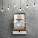 Sacred Simplicity: Wall-Mounted Puja Shelf with Multi-Tier Storage