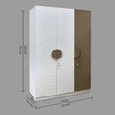 Elegant Three-Door Wardrobe In White Finish