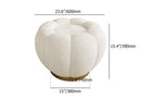 Modern White Cream Boucle Ottoman Pumpkin Pouf Ottoman Cloud Foot Stool