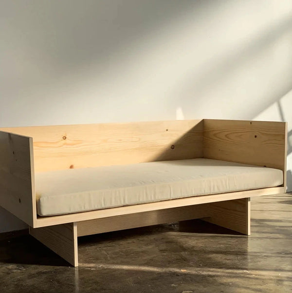 Contemporary Wooden Daybed/ Lounge Sofa Bench Style By Miza