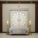 Standing Solid Wooden Mandir Cabinet With Intricate Design