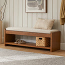 Cassie 56" Bench And Shoe Rack For Hallways, Entryways By Miza