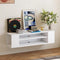 2 Layers Wall Mounted Floating TV Stand Modern TV Cabinet By Miza