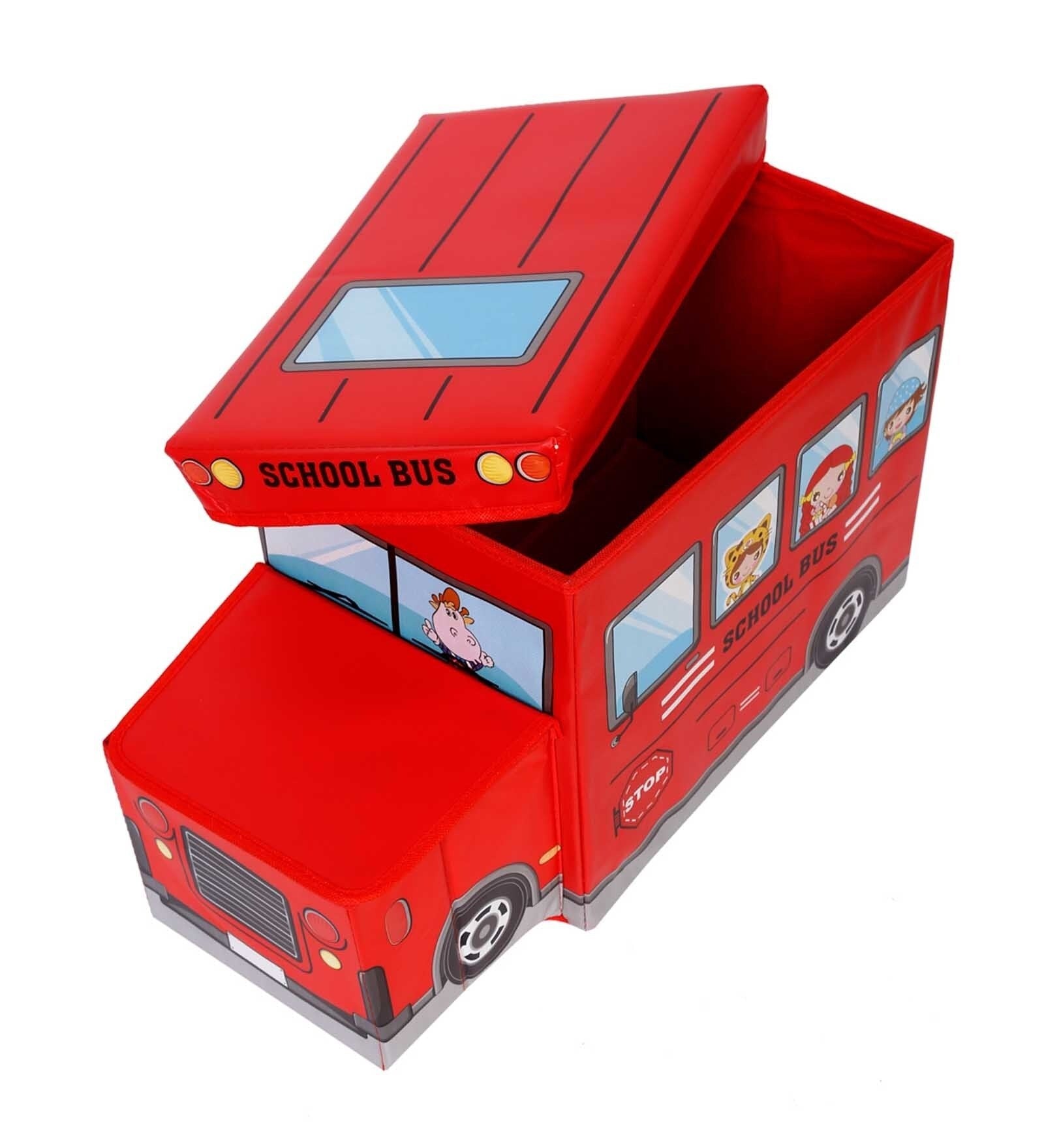 Kids School Bus Shape Storage Box By AK - 1 PC – PeelOrange.com