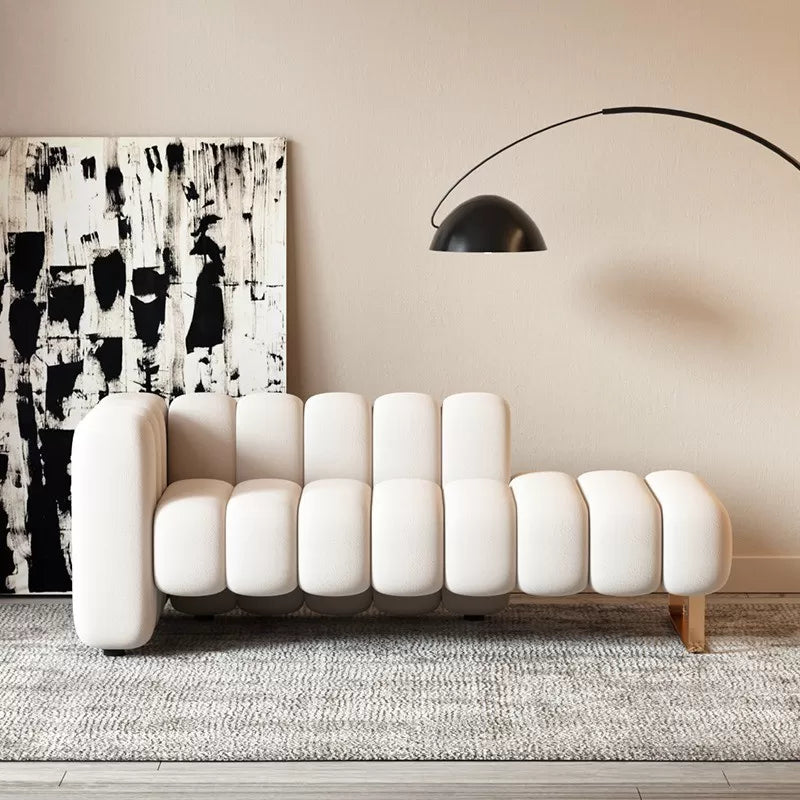 Living Room Sofa Salon Italian Modern Minimalist Luxury White Sofa Design