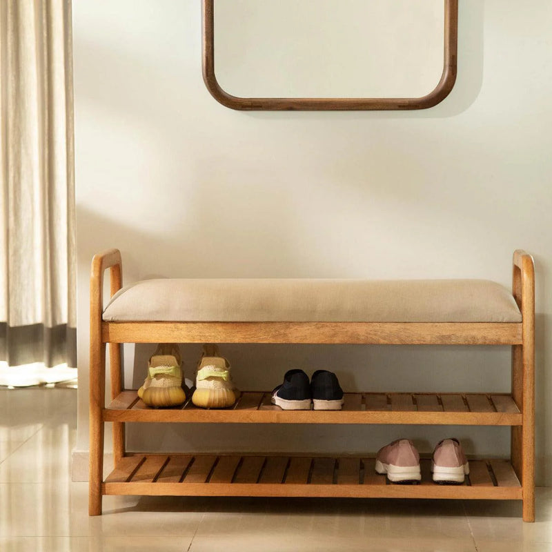 Two Shelved Bench / Shoe Organizer / Shoe Cabinet By Miza