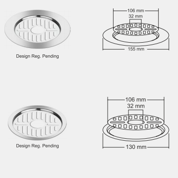 Nirali Elia Floor Drain In Stainless Steel 304 Grade - peelOrange.com