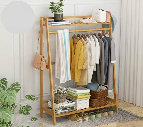 Louis Fashion Clothes Rack Simple Floor Bedroom Shelf in Polished