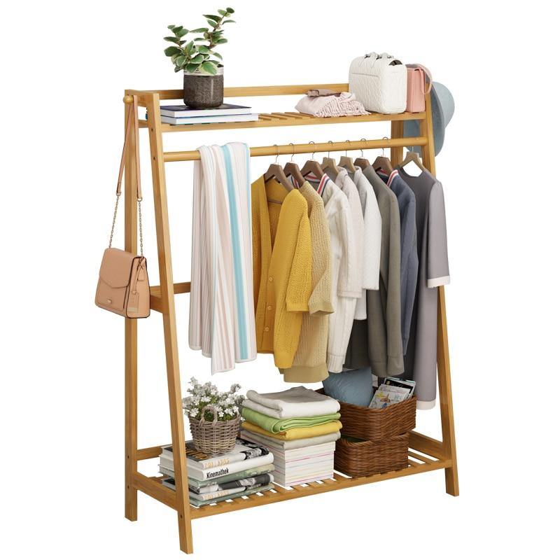 Ceiling Rope Hanging Wooden Clothes Hanger Rack By Miza, Ceiling