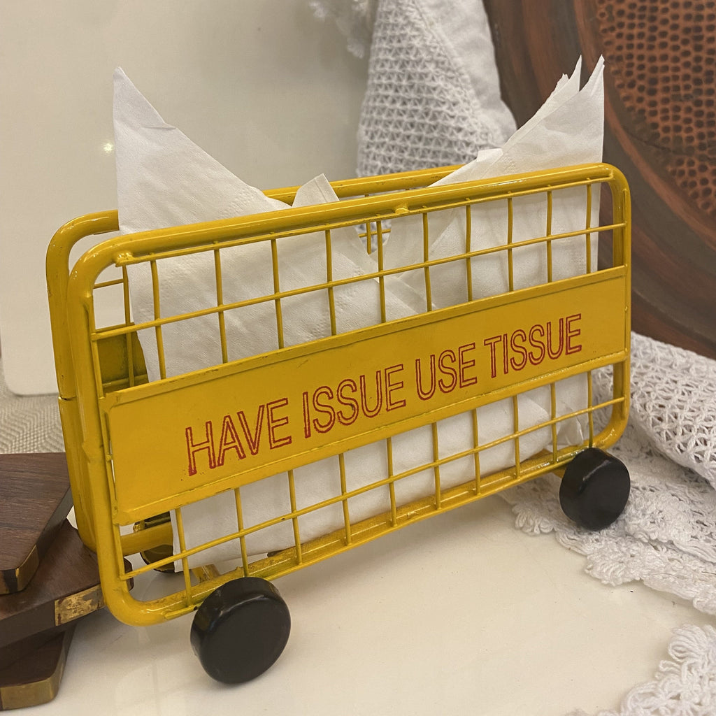 Funky tissue shop box holder