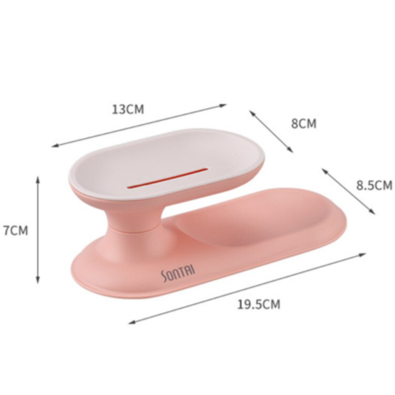 Portable Double Layer Color Soap Holder Dish